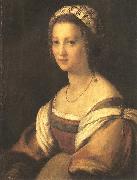Andrea del Sarto Portrait of the Artist s Wife oil